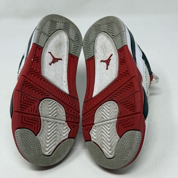 Nike Air Jordan 4 Retro OG PS Sneakers Boys Girls Size 13C Fire Red BQ7669-160 - Picture 14 of 16